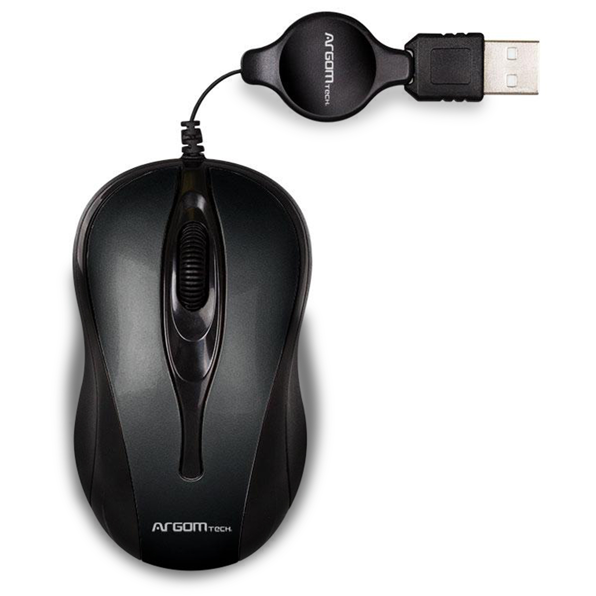 MOUSE ARGOM RETRACTIRL OPTICO NEGRO ARG-MS-0008BK