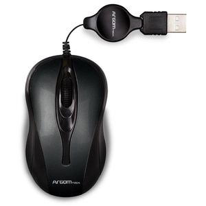 RATON USB RETRACTIL NEGRO ARGON