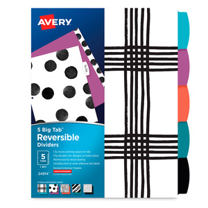 SEPARADOR REVERSIBLE CON DISEÑO 5 PESTAÑAS SEPARADOR REVERSIBLE CON DISEÑO 5 PESTAÑAS