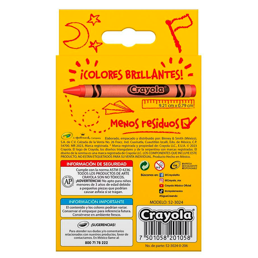 CRAYONES CRAYOLA CLASICOS 24U