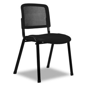 SILLA DE ESPERA RESPALDO DE MESH NEGRA SIN BRAZOS MODUTEC SILLA DE ESPERA RESPALDO DE MESH NEGRA SIN BRAZOS MODUTEC