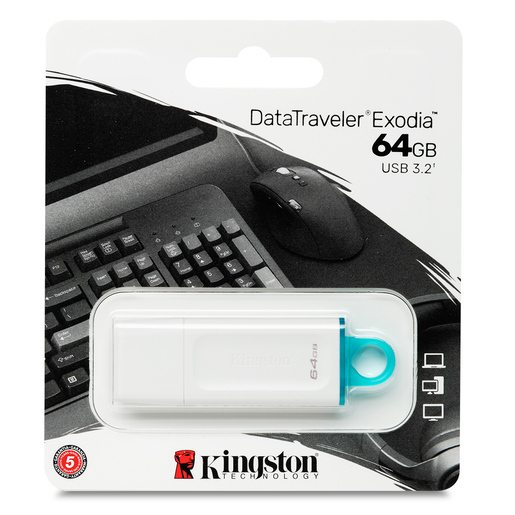 USB 64 GB BLANCO 3.2 KINGSTON FLASH DRIVE 3.2 GEN