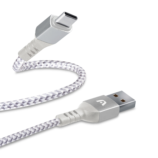 CABLE ARGOM TYPE-C NYLON WHITE