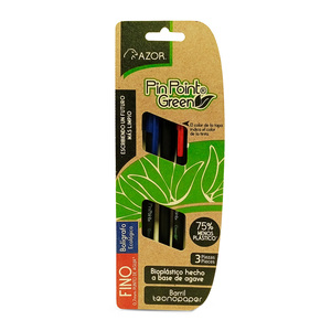 BOLÍGRAFO AZOR SURTID 0.7MM 3U (ECOLÓGICO) BOLÍGRAFO AZOR SURTID 0.7MM 3U (ECOLÓGICO)
