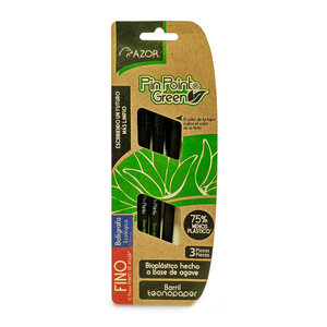 BOLÍGRAFO AZOR NEGRO 0.7MM 3U (ECOLÓGICO) BOLÍGRAFO AZOR NEGRO 0.7MM 3U (ECOLÓGICO)