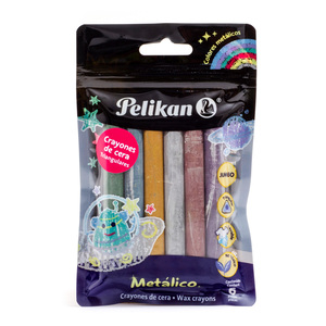 CRAYONES PELIKAN JUMBO TRIANGULARES 6U (COLORES METALICOS) CRAYONES PELIKAN JUMBO TRIANGULARES 6U (COLORES METALICOS)