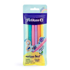 MARCADORES PELIKAN MARKANA TWIST 6U (COLORES PASTEL)