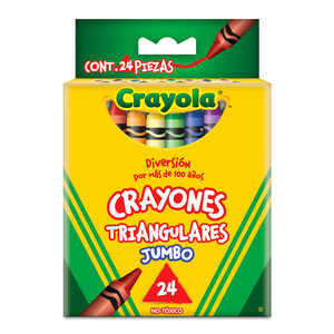 CRAYON CERA CRAYOLA TRIANGULAR JUMBO 24U