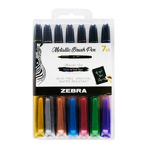 MARCADOR ZEBRA BRUSH PEN METÁLICO 7U MARCADOR ZEBRA BRUSH PEN METÁLICO 7U