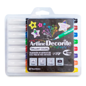 MARCADOR ARTLINE BRILLANTES PUNTA PINCEL 8U