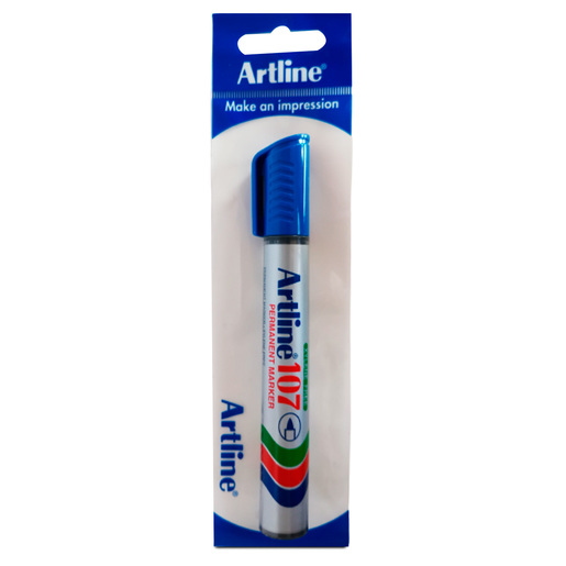 Marcador permanente marca Artline de tinta resistente al agua y al desvanecimiento. Escribe sobre papel, carton, plastico, metal, vidrio y madera. Ideal para etiquetar y marcar en oficina, taller y bo
