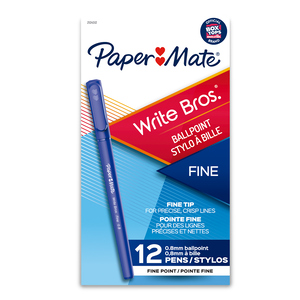 BOLÍGRAFO PAPER MATE AZUL 0.8MM 12U (ESTILO WRITE BROS)