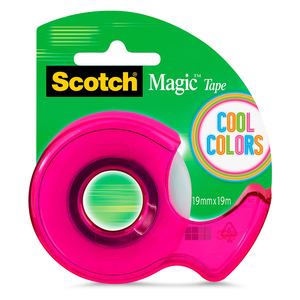CINTA MAGICA SCOTCH CON DISPENSADOR COLORES 1U CINTA MAGICA SCOTCH CON DISPENSADOR COLORES 1U