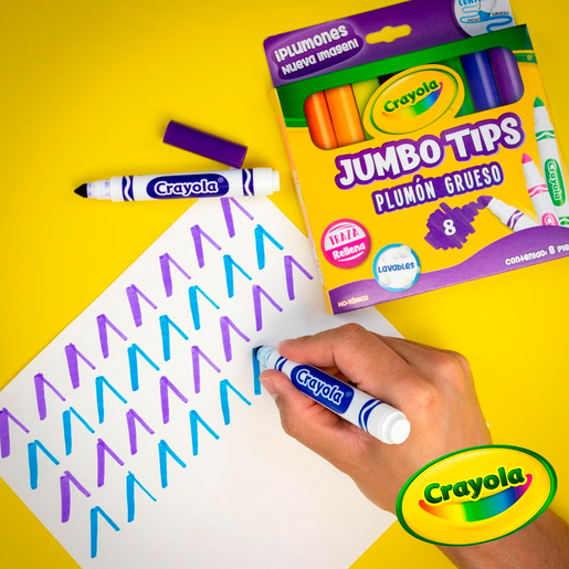 MARCADORES CRAYOLA JUMBO TIPS 8U