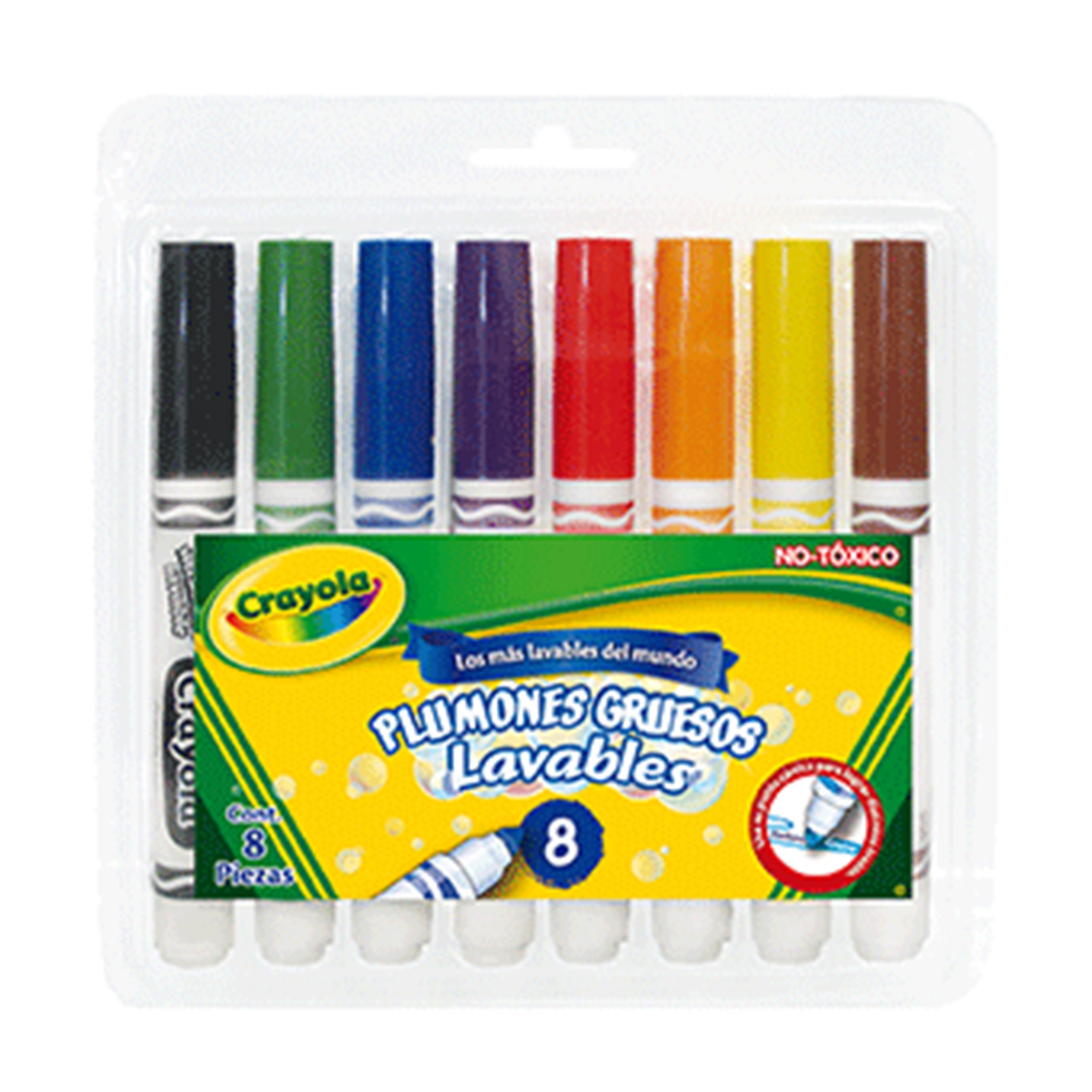 MARCADORES GRUESOS LAVABLES CRAYOLA CAJA C/8