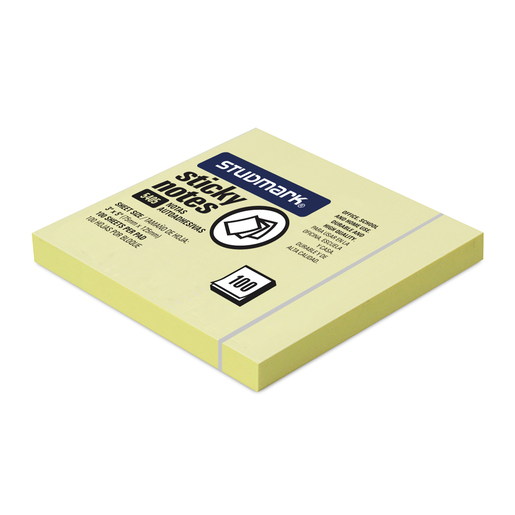 NOTAS ADHESIVAS STUDMARK 3X3P 100H (COLOR AMARILLO)