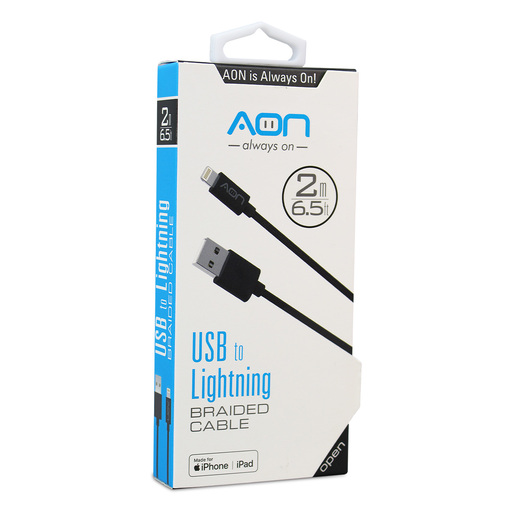 CABLE AON USB A A LIGHTNING 2MTS AO-CB-1000