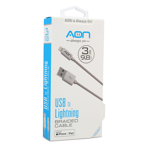 CABLE AON USB A A LIGHTNING 3MTS AO-CB-1021