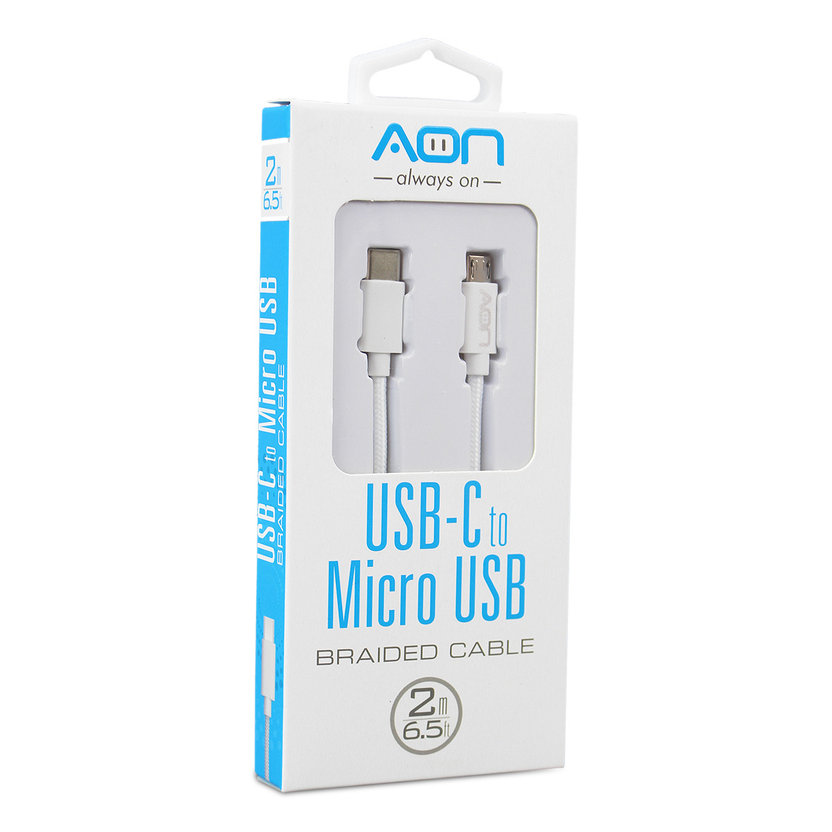 CABLE AON USB C A MICRO USB 2MTS AO-CB-6011
