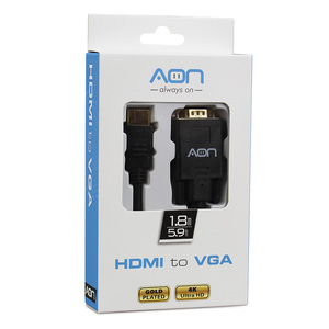 ADAPTADOR HDMI A VGA 4K (PVC)(1,8 M)