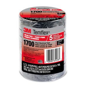 CINTA DE AISLAR TEMFELX NEGRO 3/4""" X 60 PIES 5U CINTA DE AISLAR TEMFELX NEGRO 3/4""" X 60 PIES 5U