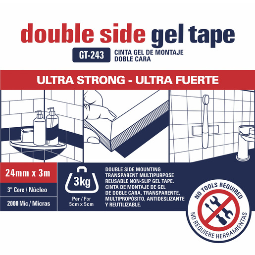 CINTA DOBLE CONTACTO STUDMARK (GEL) 1P (24MM X 3MTS)