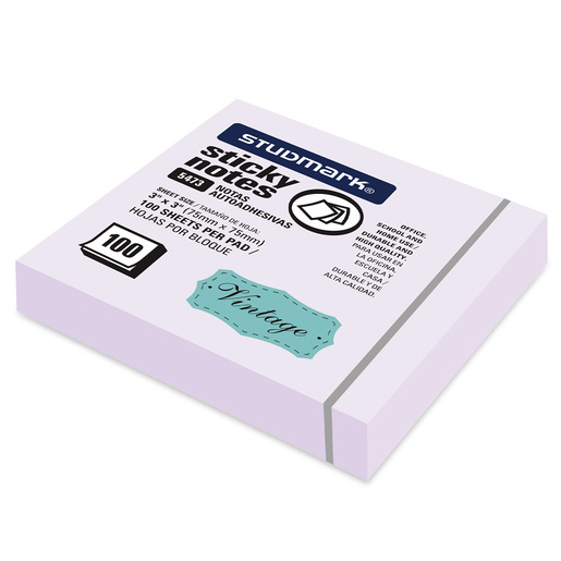 Notas adhesivas marca Studmark reposicionables para recordatorios, marcar paginas y organizar ideas. Adhesivo que se despega sin danar, perfecto para estudio, oficina y planificacion.