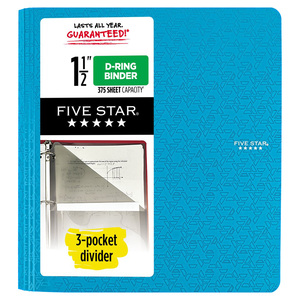 CARPETA FIVE STAR DE PLASTICO 1.5P CARPETA FIVE STAR DE PLASTICO 1.5P