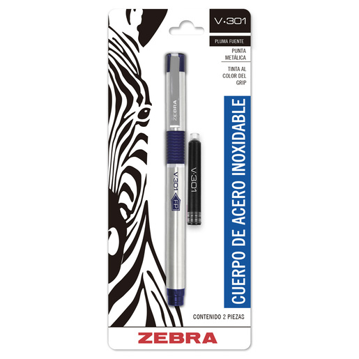 Pluma fuente marca Zebra para una escritura elegante y fluida. Diseño clásico con punta de calidad para uso profesional, regalo o colección.