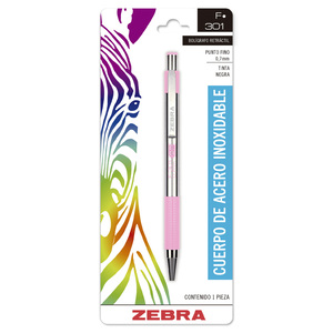 BOLIGRAFO ZEBRA F-301 ROSA 1U (TINTA NEGRA BASE BOLIGRAFO ZEBRA F-301 ROSA 1U (TINTA NEGRA BASE