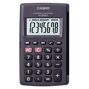 CALCULADORA CASIO HL820LV-BK DE BOLSILLO 8 DIGITOS