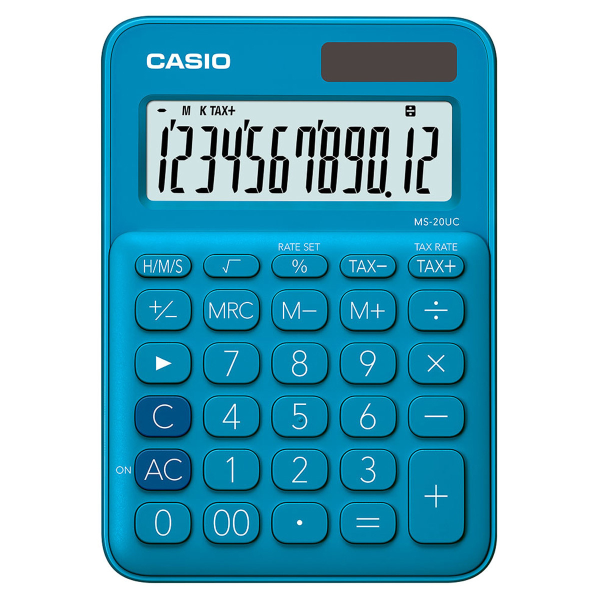 CALCULADORA CASIO MINI COLORES MS-20UC-BU