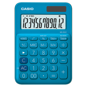 CALCULADORA CASIO MINI COLORES MS-20UC-BU CALCULADORA CASIO MINI COLORES MS-20UC-BU
