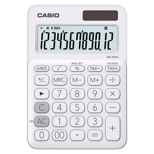 CALCULADORA CASIO DE ESCRITORIO COMPACTA MS-20UC-WE