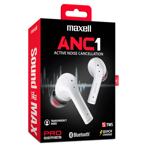 AUDIFONOS MAXELL IN EAR TRUE WIRELESS BLANCOS 348501