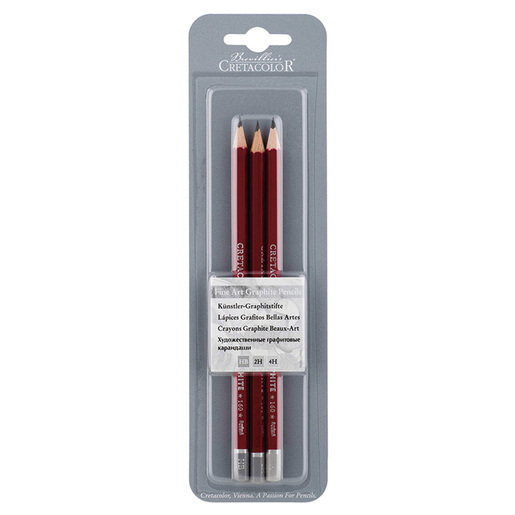 Lapices de grafito marca Fine Art para escritura y dibujo. Mina resistente con trazo uniforme y oscuro, facil de borrar. Acabado clasico para uso escolar y de oficina.