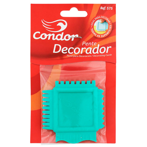 Peine decorativo con figuras para crear texturas en pintura y arcilla. Herramienta creativa para efectos unicos en tus proyectos de arte.