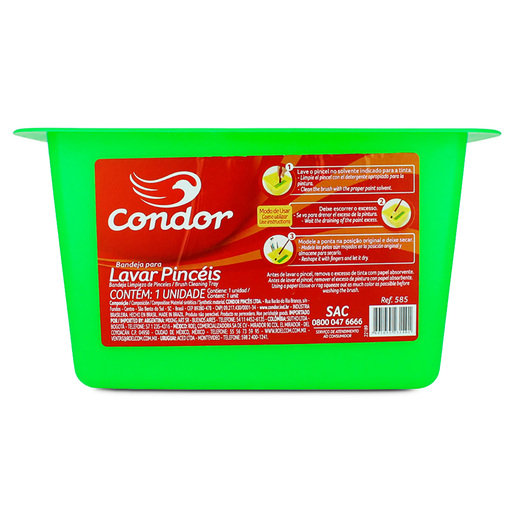 Paleta / godete marca Condor para mezclar pinturas. Material resistente y facil de limpiar, ideal para acuarela, acrilico y oleo.