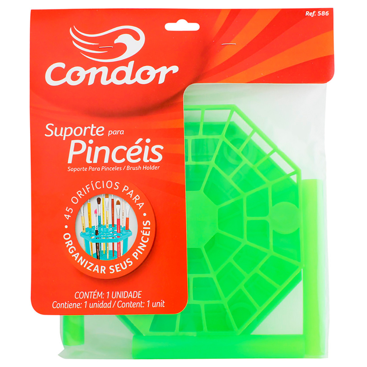 SOPORTE DE PLASTICO PARA PINCELES CONDOR