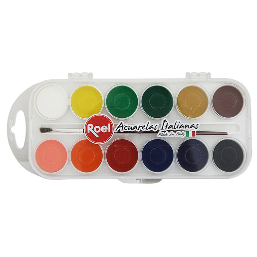 Acuarelas de colores brillantes y mezcla suave. Ideales para ilustracion, tecnicas humedas y proyectos artisticos en papel y carton.