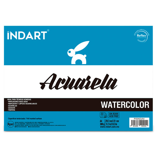 Block de hojas marca Indart con papel de calidad para apuntes, dibujos o impresiones. Hojas faciles de desprender, formato practico para escuela u oficina.