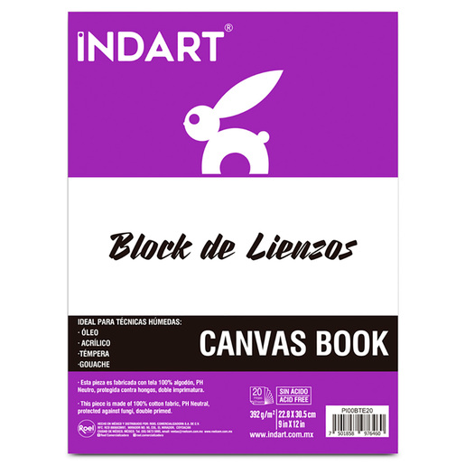 Block de hojas marca Indart con papel de calidad para apuntes, dibujos o impresiones. Hojas faciles de desprender, formato practico para escuela u oficina.