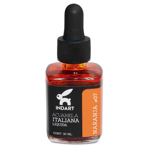 ACUARELA LIQUIDA NARANJA ITALIANA INDART BOTE VIDRIO 30ML ACUARELA LIQUIDA NARANJA ITALIANA INDART BOTE VIDRIO 30ML