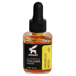 ACUARELA LIQUIDA AMARILLO ITALIANA INDART BOTE VIDRIO 30ML ACUARELA LIQUIDA AMARILLO ITALIANA INDART BOTE VIDRIO 30ML