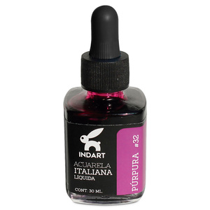 ACUARELA LIQUIDA PURPURA ITALIANA INDART BOTE VIDRIO 30ML ACUARELA LIQUIDA PURPURA ITALIANA INDART BOTE VIDRIO 30ML