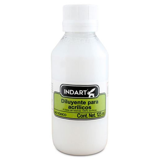 Auxiliar de pintura marca Indart (diluyente, barniz o medio) para acabados profesionales en arte y manualidades. Formulado para potenciar el rendimiento de tus pinturas.