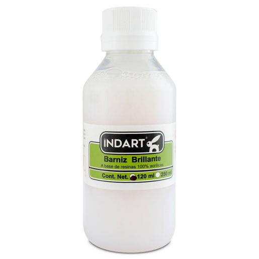 Auxiliar de pintura marca Indart (diluyente, barniz o medio) para acabados profesionales en arte y manualidades. Formulado para potenciar el rendimiento de tus pinturas.