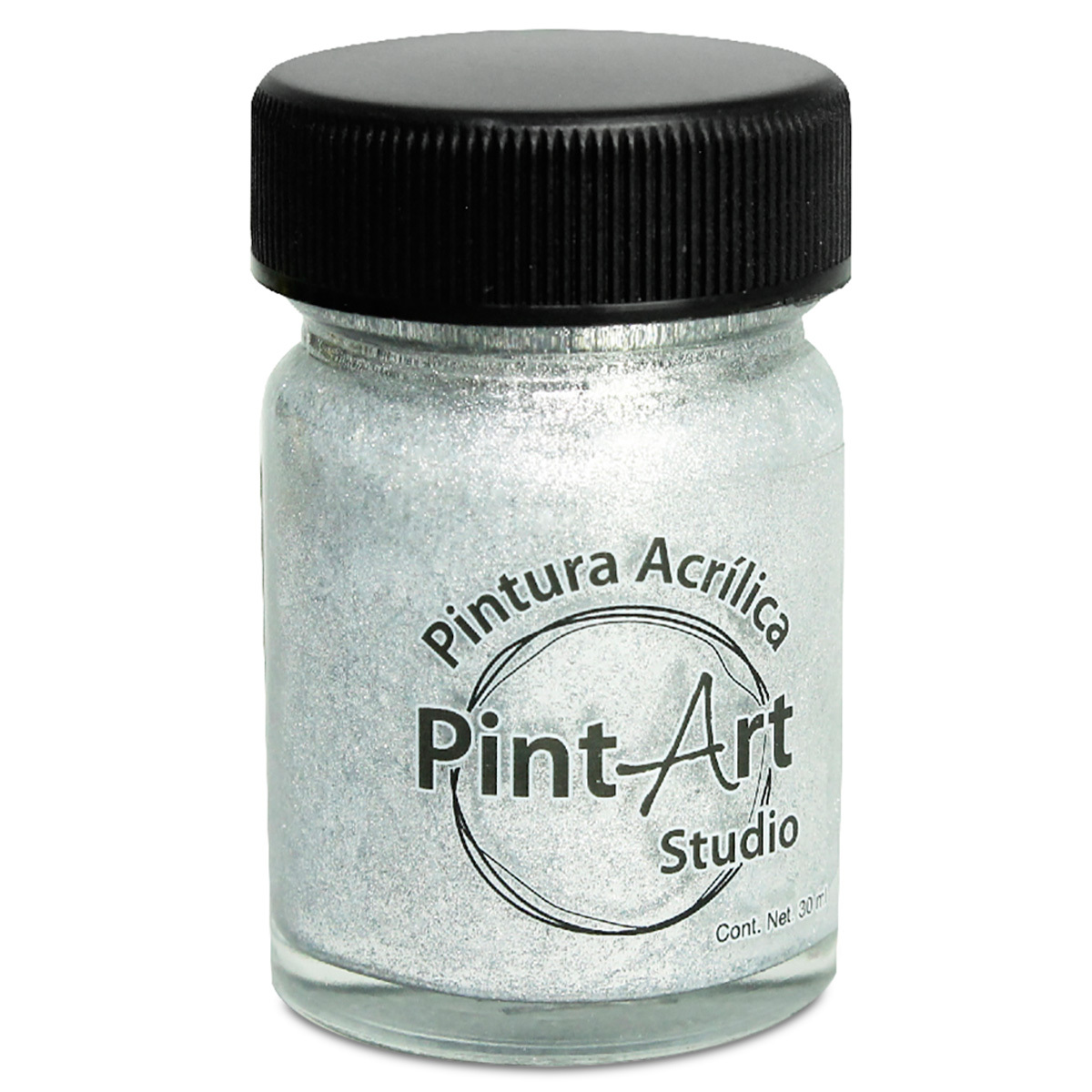 PINTURA METALICA CENTELLEANTE PINTART STUDIO 846 PLATA 30ML