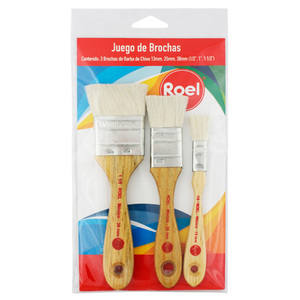 JUEGO DE BROCHAS DE ARTE 3U (MEDIDAS 1/2 , 1  Y 1 1/2 ) JUEGO DE BROCHAS DE ARTE 3U (MEDIDAS 1/2 , 1  Y 1 1/2 )