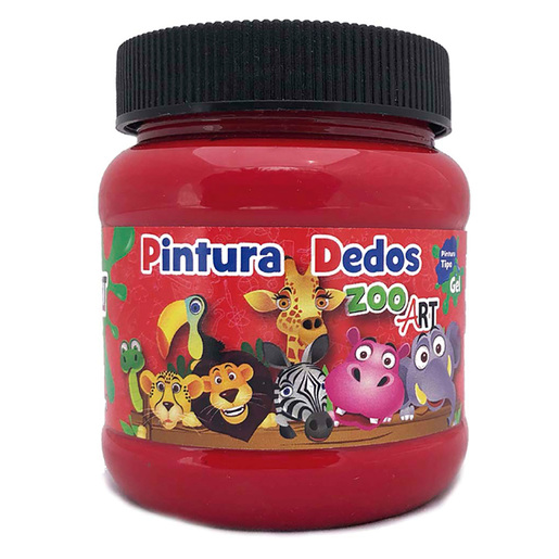 PINTURA DEDOS  ZOO ART  ROJO 250ML